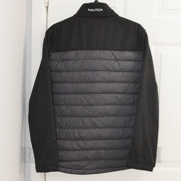 Nautica Men’s Mix Media Gray/Black Jacket - Picture 3 of 5